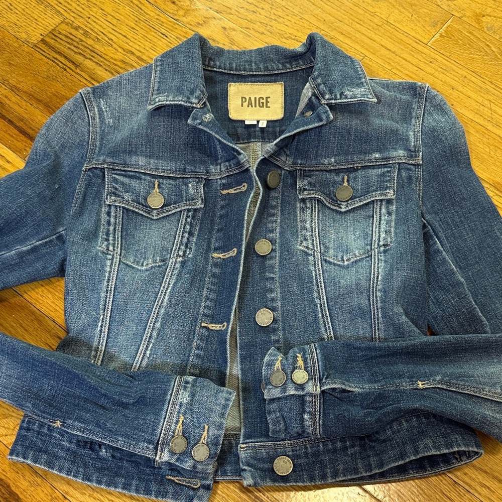 PAIGE Blue Denim Jean Jacket